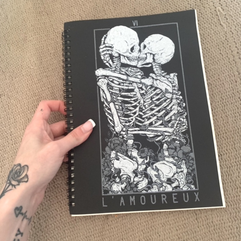 Tarot Skull Spiral Notebook - Picture 9 of 13